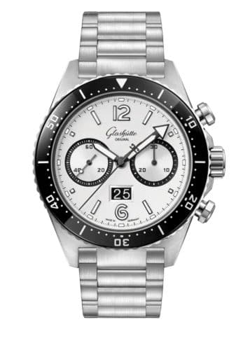 Glashütte Original SeaQ Chronograph Stainless Steel / Silver Screen / Bracelet