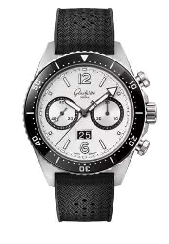 Glashütte Original SeaQ Chronograph Stainless Steel / Silver Screen / Rubber - Pin