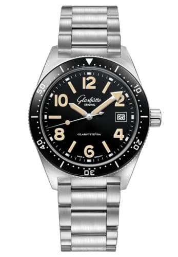Glashütte Original SeaQ Date Stainless Steel / Black / Bracelet