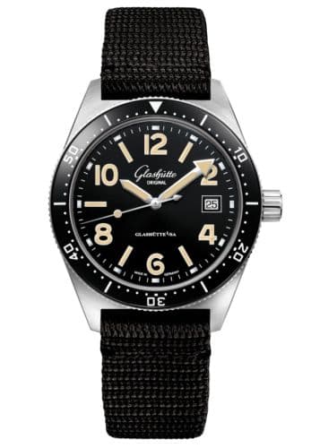 Glashütte Original SeaQ Date Stainless Steel / Black / Synthetic - Folding