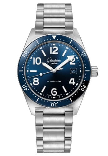 Glashütte Original SeaQ Date Stainless Steel / Blue / Bracelet
