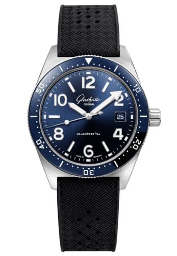 Glashütte Original SeaQ Date Stainless Steel / Blue / Rubber - Folding