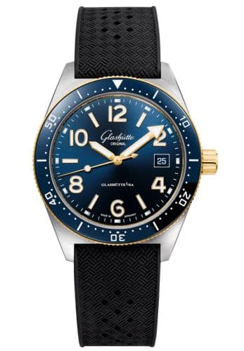 Glashütte Original SeaQ Date Stainless Steel / Blue / Rubber - Folding