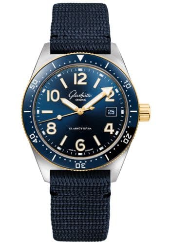 Glashütte Original SeaQ Date Stainless Steel / Blue / Synthetic - Pin