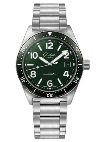 Glashütte Original SeaQ Date Stainless Steel / Green / Bracelet