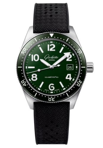 Glashütte Original SeaQ Date Stainless Steel / Green / Rubber - Folding