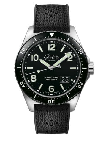 Glashütte Original SeaQ Panorama Date Stainless Steel / Black / Rubber - Folding
