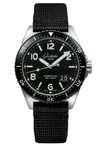 Glashütte Original SeaQ Panorama Date Stainless Steel / Black / Textile - Folding