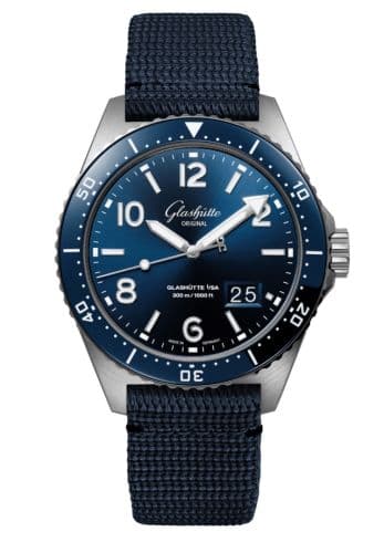 Glashütte Original SeaQ Panorama Date Stainless Steel / Blue / Synthetic - Folding