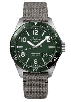 Glashütte Original SeaQ Panorama Date Stainless Steel / Green / Synthetic - Pin