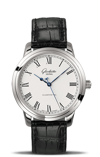 Glashütte Original Senator Automatic Stainless Steel / Silver / Alligator / Pin