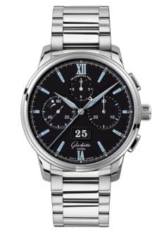 Glashütte Original Senator Chronograph Panorama Date Stainless Steel / Black / Bracelet