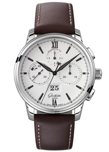 Glashütte Original Senator Chronograph Panorama Date Stainless Steel / Silver / Calf / Folding