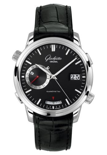 Glashütte Original Senator Diary Stainless Steel / Black / Alligator / Folding
