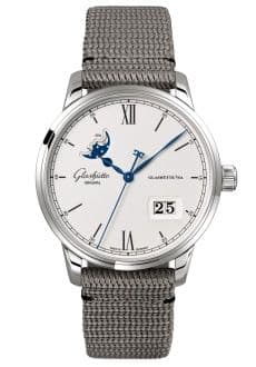 Glashütte Original Senator Excellence Panorama Date Moonphase Stainless Steel / Silver / Synthetic