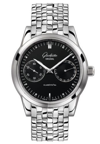Glashütte Original Senator Hand Date Stainless Steel / Black / Bracelet