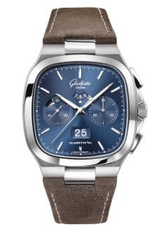 Glashütte Original Seventies Chronograph Panorama Date Blue / Calf - Folding