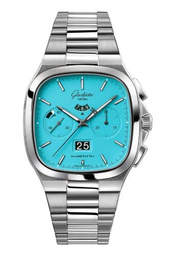 Glashütte Original Seventies Chronograph Panorama Date Disco Blue / Bracelet