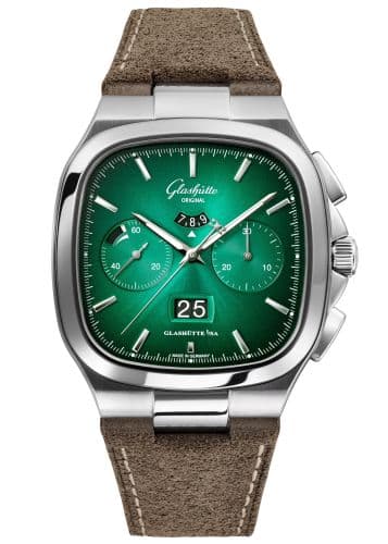 Glashütte Original Seventies Chronograph Panorama Date Green / Nubuck / Folding