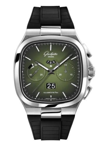 Glashütte Original Seventies Chronograph Panorama Date Green / Rubber - Folding