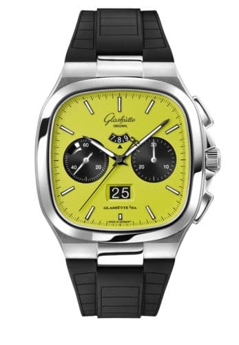 Glashütte Original Seventies Chronograph Panorama Date Stainless Steel / Fusion / Rubber