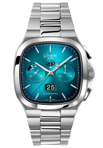 Glashütte Original Seventies Chronograph Panorama Date Turquoise / Bracelet