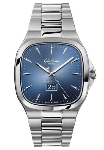 Glashütte Original Seventies Panorama Date Blue / Bracelet