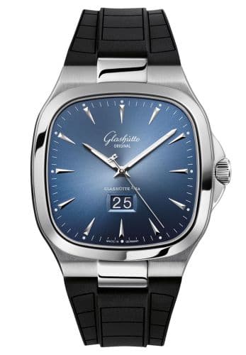 Glashütte Original Seventies Panorama Date Blue / Rubber / Folding