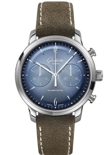 Glashütte Original Sixties Chronograph Stainless Steel / Glacier Blue / Pin / Annual Edition