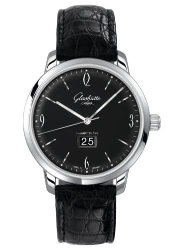 Glashütte Original Sixties Panorama Date Stainless Steel / Black / Alligator / Pin