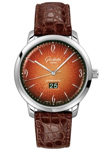 Glashütte Original Sixties Panorama Date Stainless Steel / Orange / Alligator / Pin / Annual Edition