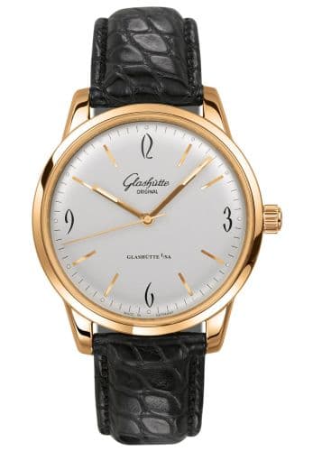 Glashütte Original Sixties Rose Gold / Silver / Alligator / Pin