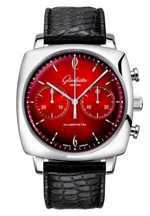 Glashütte Original Sixties Square Chronograph Stainless Steel / Fire