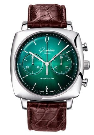 Glashütte Original Sixties Square Chronograph Stainless Steel / Forest