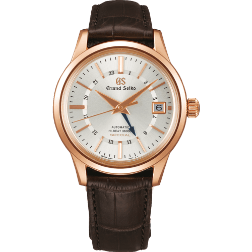 Grand Seiko Automatic Hi Beat 36000 GMT Special Pink Gold / Silver / Strap