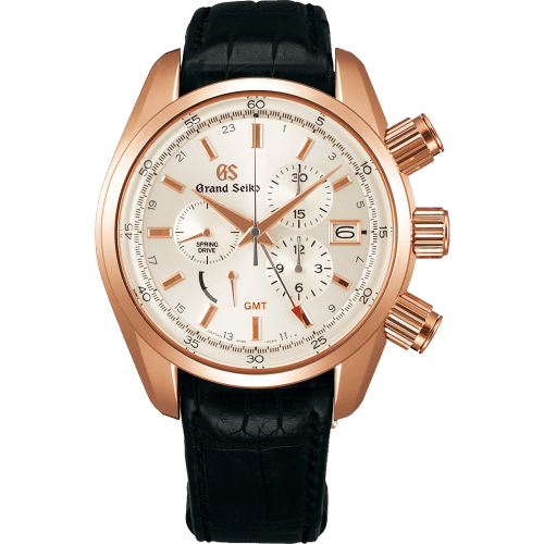 Grand Seiko Spring Drive Chronograph Pink Gold / Silver / Strap