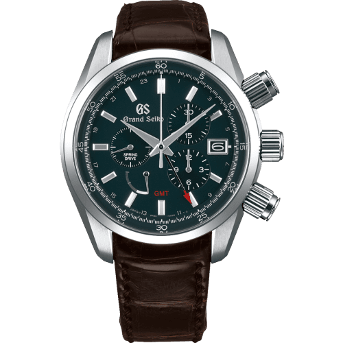 Grand Seiko Spring Drive Chronograph Stainless Steel / Green / Strap
