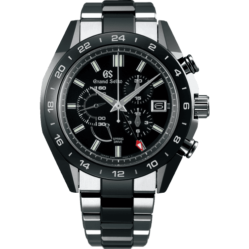 Grand Seiko Spring Drive Chronograph Titanium / Ceramic / Black / Bracelet / Black Ceramics Collection