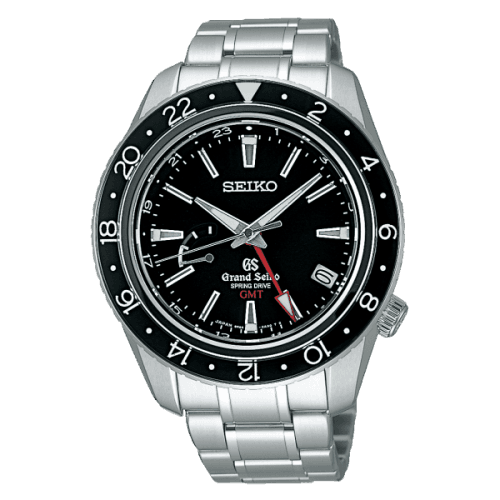 Grand Seiko Spring Drive GMT Stainless Steel / Black / Bracelet