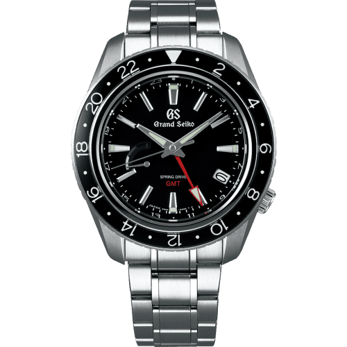 Grand Seiko Spring Drive GMT Stainless Steel / Black / Bracelet
