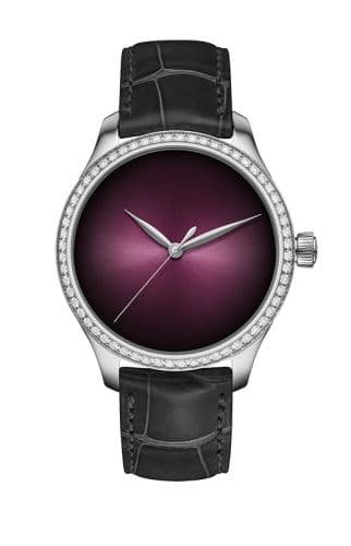 H. Moser & Cie Endeavour Centre Seconds Stainless Steel - Diamond / Burgundy Concept