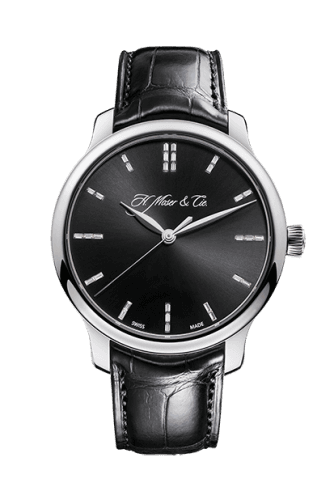 H. Moser & Cie Endeavour Centre Seconds, White Gold, Black Baguette Dial