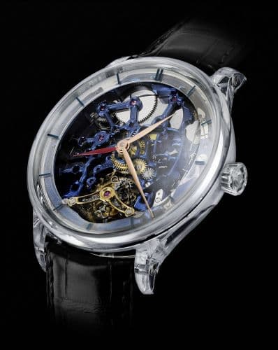 H. Moser & Cie Venturer Tourbillon Dual Time Sapphire Blue Skeleton