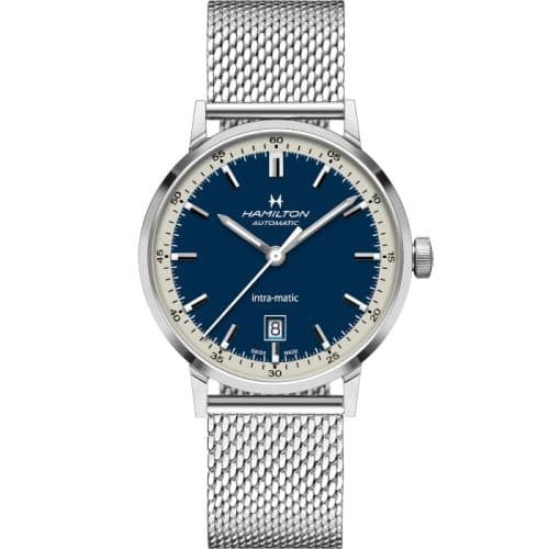 Hamilton Intra-Matic 40 Stainless Steel / Blue / Mesh