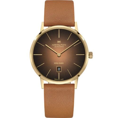 Hamilton Intra-Matic 42 Yellow Gold / Brown