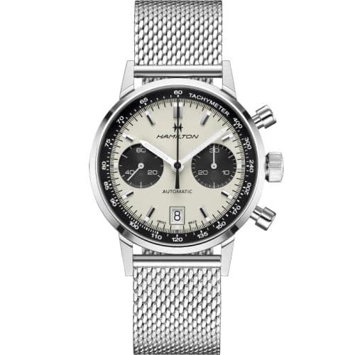 Hamilton Intra-Matic 68 Auto Chrono Stainless Steel / Silver / Mesh