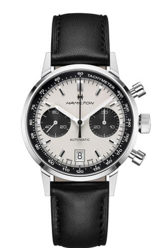 Hamilton Intra-Matic 68 Auto Chrono Stainless Steel / Silver / Strap