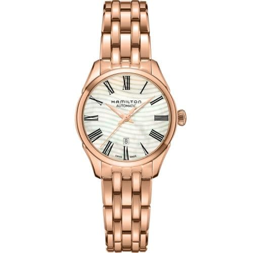 Hamilton Jazzmaster Lady Auto 30 Stainless Rose Gold / MOP / Bracelet
