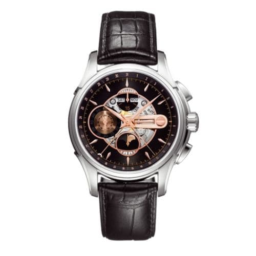 Hamilton Jazzmaster Moonphase Auto Chrono Stainless Steel / Black