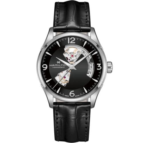 Hamilton Jazzmaster Open Heart 42 Stainless Steel / Black